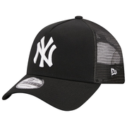 Men's New York Yankees New Era Black A-Frame 9FORTY Trucker Adjustable Hat