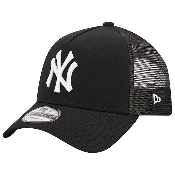 Men's New York Yankees New Era Black A-Frame 9FORTY Trucker Adjustable Hat
