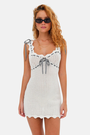 Becka Mini Dress Cream/Black