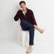 Men's Soft Textured Full Zip Cardigan