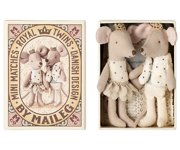 Royal twin mice, Little sister and brother in matchbox