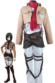 Attack On Titan Shingeki no Kyojin Mikasa Ackerman Trainee Class Uniform Cosplay Costumes