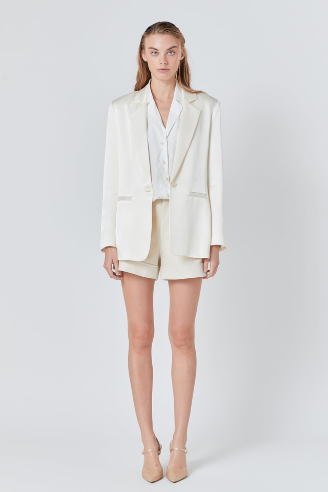 Satin Relaxed Blazer