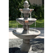 Buckingham 52" High Trevia Graystone 3-Tier Outdoor Fountain