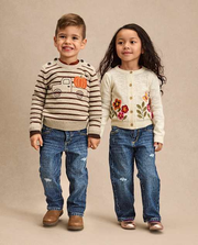 Kids Ripped Relaxed Jeans - Little Essentials - Blue