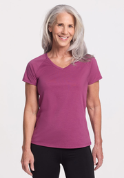 Mia V Neck - Jam Berry