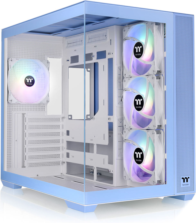 Thermaltake View 380 Tempered Glass ARGB ATX Mid Tower Case - Hydrangea Blue Edition