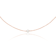Rose Gold Single Pearl Choker