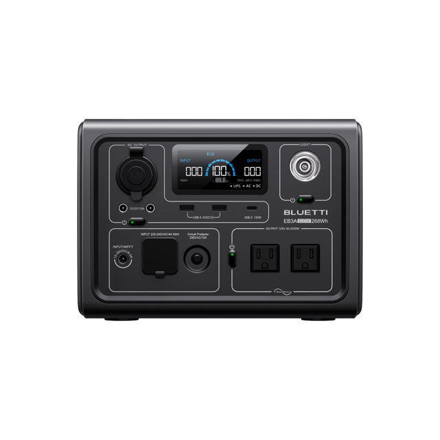 BLUETTI EB3A Portable Power Station | 600W 268Wh