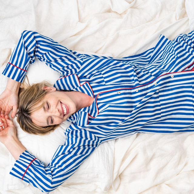 Bonnie Pajama Set Blue & White