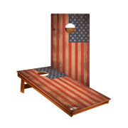 2x4 Backyard 2400 Distressed Wood Flag Recreational Cornhole Boards