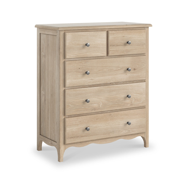Celine Washed Oak 2 Over 3 Drawer Chest