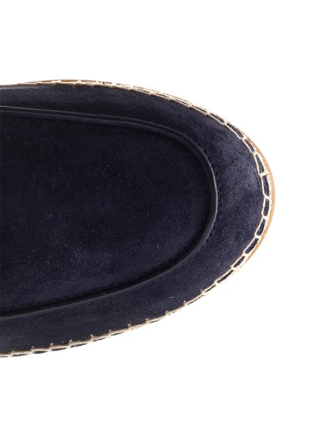 espadrilles in blue suede