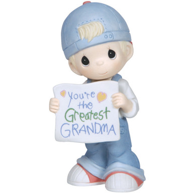 You're The Greatest Grandma, Bisque Porcelain Figurine, Boy