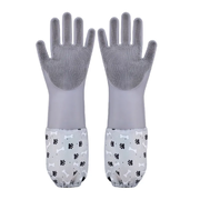 Silicone Dishwashing Gloves Waterproof Anti-scalding Household Gloves Pet Bathing Gloves Cat And Dog Massage Kitchen Cleaning Artifact