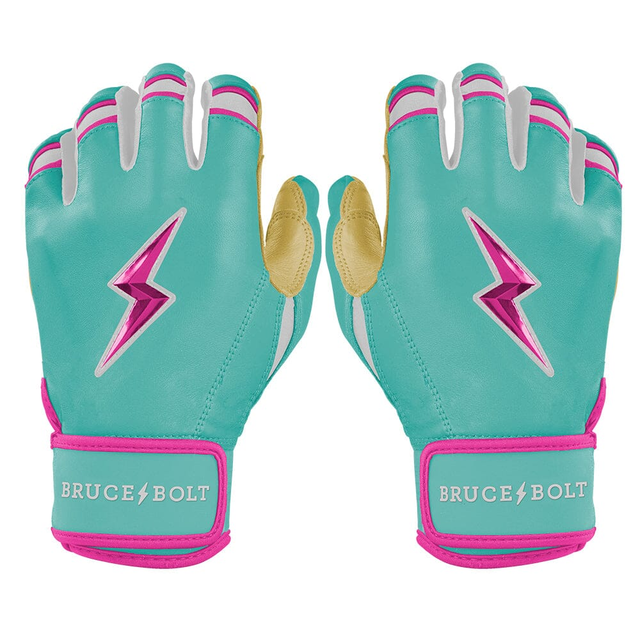 Fernando Tatis Jr. Signature Series Short Cuff Batting Gloves - Mint/Pink