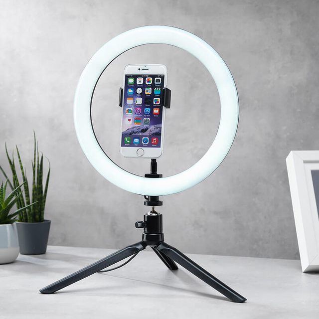 10 Inch Ring Light With Tripod And Phone Holder