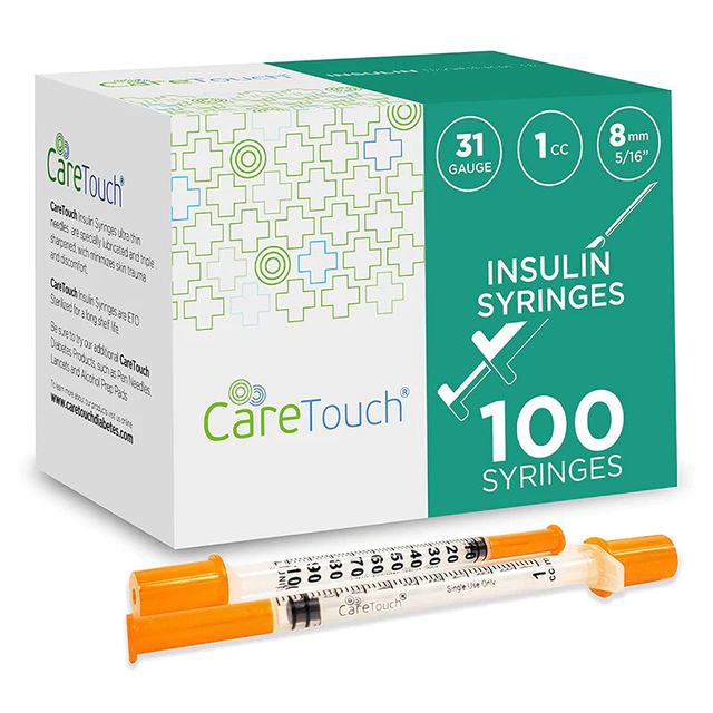 Care Touch U-100 Insulin Syringes 31g 5/16" - 8mm 1cc