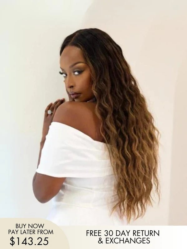 Tessa Long Curly Balayage Bronde Glueless Wig