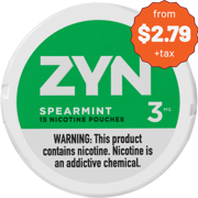 ZYN Spearmint 3MG Nicotine Pouches