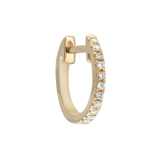 Small Pave Diamond Hoop