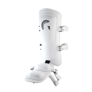 Guardian Legion Hard Shell Pro Baseball Leg Guard (White Black)