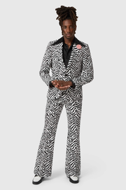 Ember Skinny Fit Zebra Print Suit