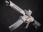 6mmProShop Taran Tactical Innovations x Genesis Arms Licensed Dracarys Gen 12 Airsoft AEG Rifle (Color: Disruptive Grey / w/ MOSFET / BCM Furniture Package)