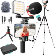 iVlogger-PRO+ MV-T5| Premium Vlogging Kit with Fullsize Tripod | Movo