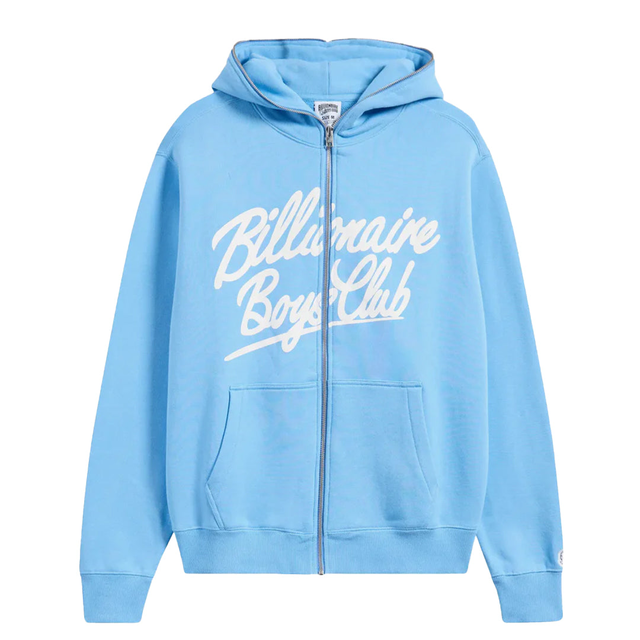 SCRIPT ZIP UP HOODIE LITTLE BOY BLUE
