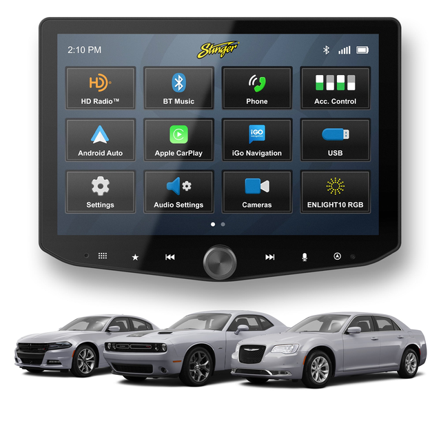 HEIGH10+ Dodge Challenger/Charger/Chrysler 300 (2015-2023) 10" Radio Fully Integrated Kit | Displays Vehicle Information