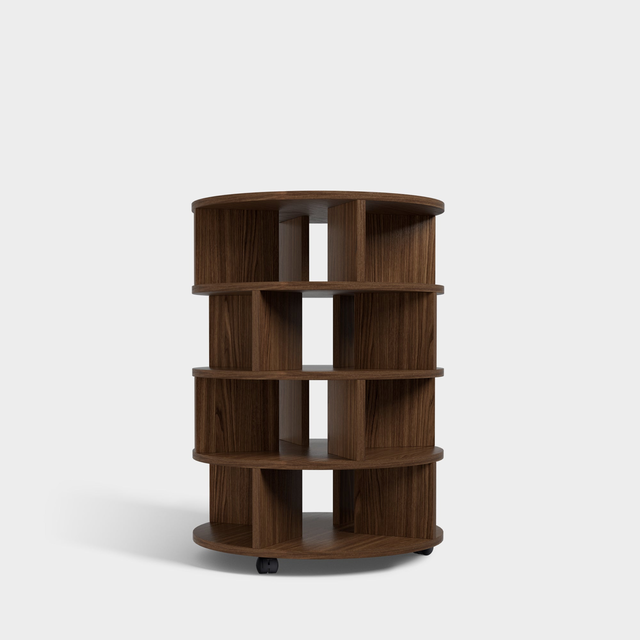 Yowos Vintage Round Rotating Shoe Rack Tower On Wheels