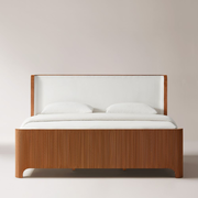Alexa King Size Fluted Solid Oak Bed