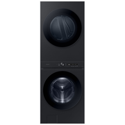 Samsung - 5.3 cu. Ft Washer and 7.6 cu. Ft Dryer Laundry Hub in Black Stainless - WH46DBH550EVAC