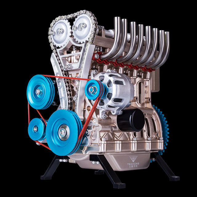 TECHING Full Metal Car Engine Model Kit That Works - Build Your Own Engines - Gift Collection