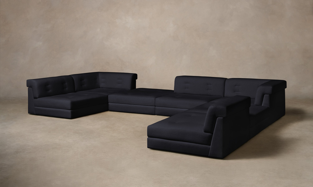 The Forma Modular Sectional - Marled Alpaca Velvet Nightfall
