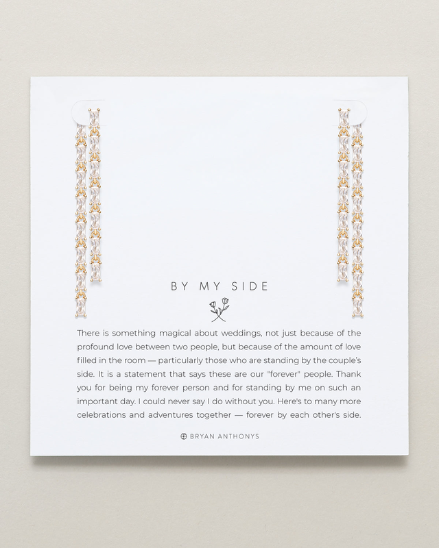 By My Side Baguette Chandelier Earrings