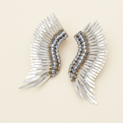 Gem Midi Madeline Earrings Grey/Silver