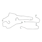 2003-07 Saturn Ion 103.2" WB Front Disc/Rear Drum w/ABS Front Brake Line Kit 4pc, OE Steel