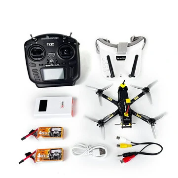 Darwinfpv BabyAap Ⅱ Analoge 156mm F4 4S 3.5 Inch Freestyle FPV Racing Drone ELRS RTF met VR009 5.8G FPV-bril Radiomaster TX12 MARK II-radiozender