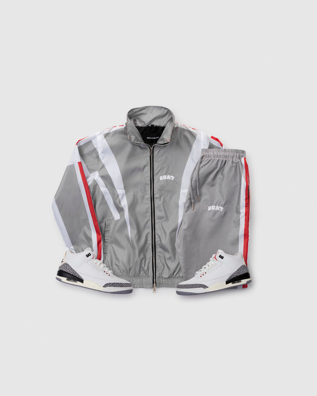 GOAT Stripe Nylon Tracksuit (Cement Grey)