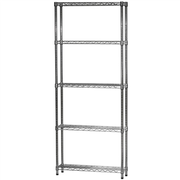 10''d x 24''w Wire Shelving with 5 Shelves | The Shelving Store