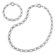 Polly Sayer Vintage Link Chain Layering Set Silver Plate