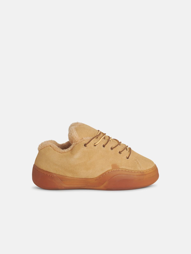 'VAMP SKATE' BEIGE SUEDE SNEAKERS