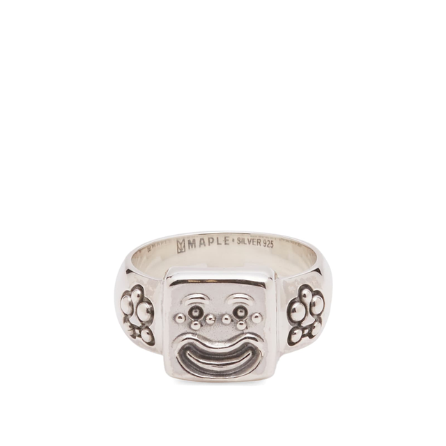 Maple Smiley Signet Ring
