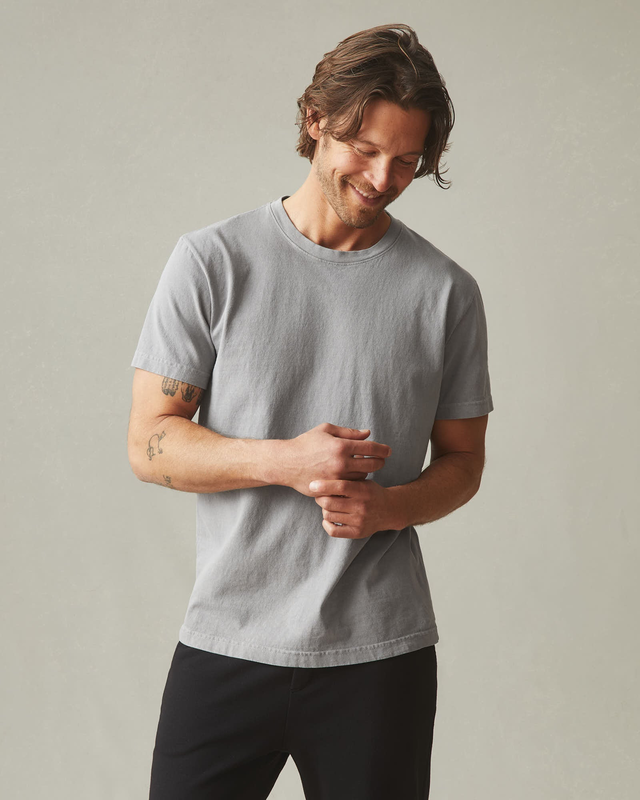 Men's Vintage Crew Tee - Washed Silent Storm