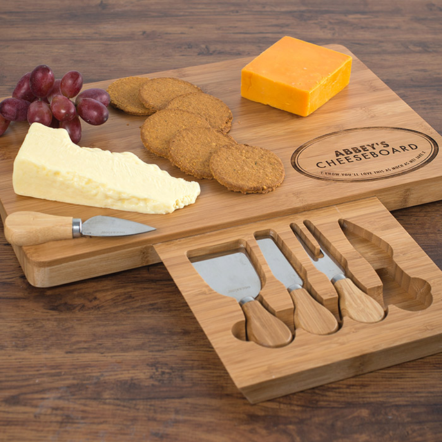 Personalised Large Rectangular Wooden Cheeseboard