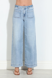 Hidden Jeans Nori Front Pocket Stretch Wide Leg- Light Wash
