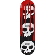 Zero Skateboards 3 Skull With Blood Black / White / Red Skateboard Deck - 8.5 x 32.3