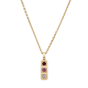 Three Birthstone Tablet Pendant